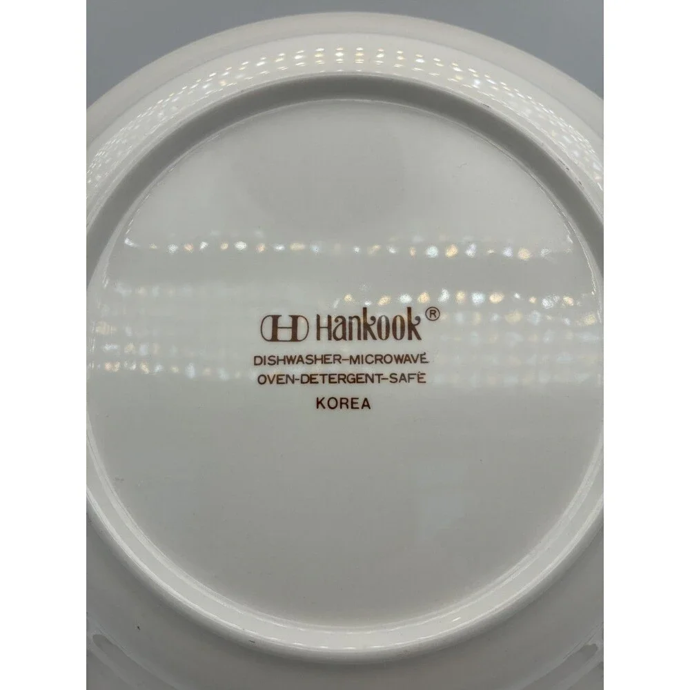 Vintage Hankook Deep Dish Ceramic Pumpkin Pie Plate Recipe Dish 10.5